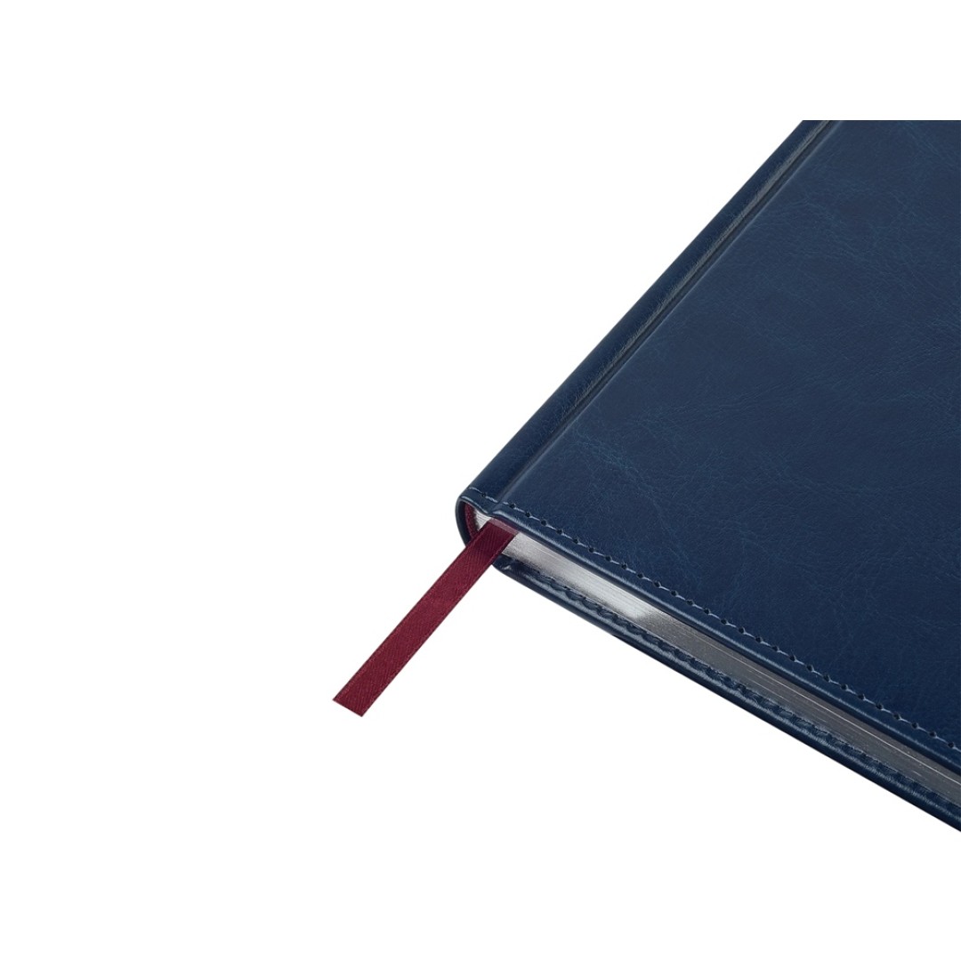 Ежедневник недатированный А5 "Sidney Nebraska", синий (серебряный обрез, серебряные уголки)