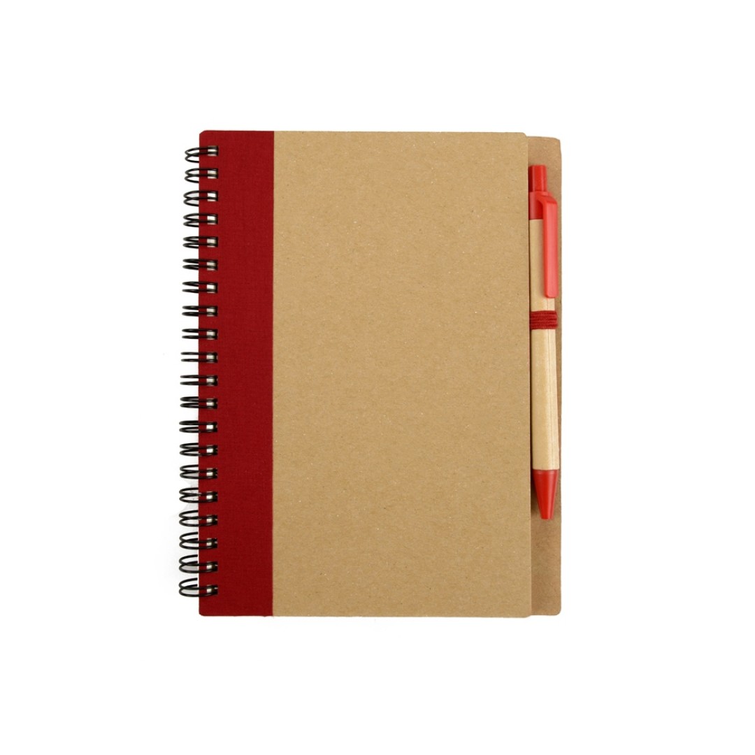 Блокнот "Priestly" с ручкой, красный