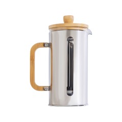 Френч-пресс в стальном корпусе и ручкой из бамбука «Coffee break», 1000 мл
