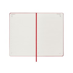 Записная книжка 12 месяцев на 2024 год, в твердой обложке, красный, Large, 13х21