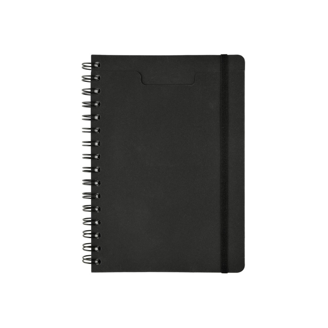 Ежедневник недатированный на гребне А5 "Pragmatic", черный