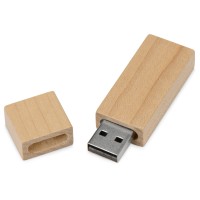 Флеш-карта USB 2.0 16 Gb «Woody» с магнитным колпачком, натуральный