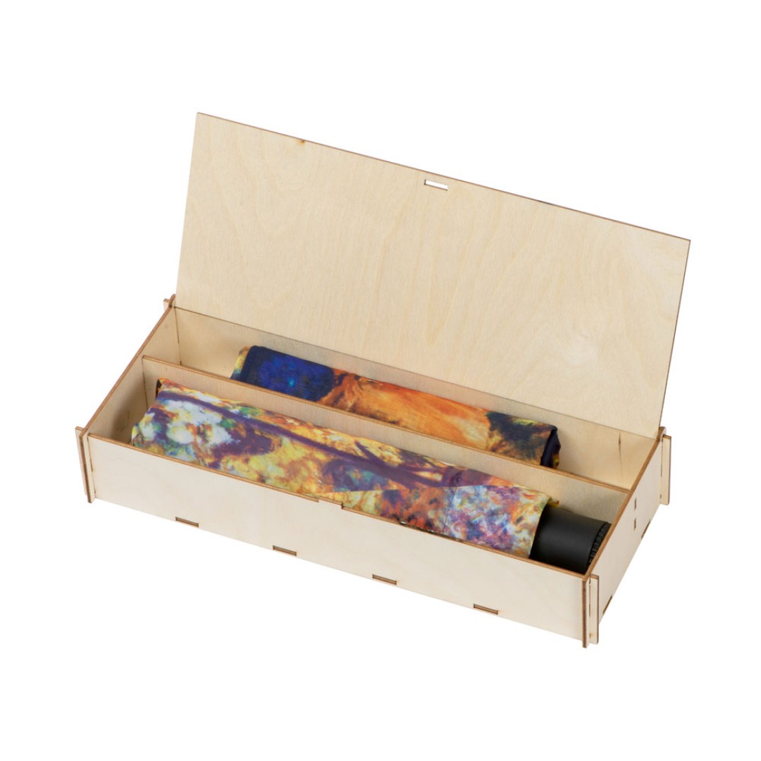 Набор: платок, складной зонт «Ренуар. Терраса», синий/желтый