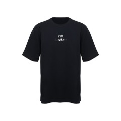 Футболка оверсайз «Vienna» унисекс , черный с нанесением Трафарет Скульптура 2 цвета