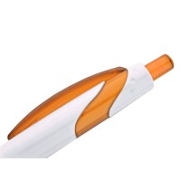 Ручка шариковая "Каприз" белый/оранжевый