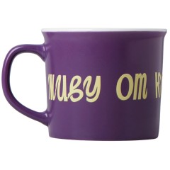 Матовая кружка Nancy 360 мл цветная снаружи, белая внутри, фиолетовый с УФ-печатью DTF
