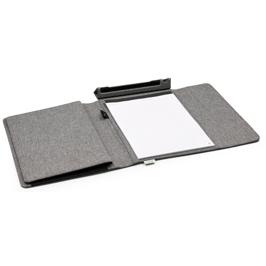 Портфолио А4 из RPET с отделением для ноутбука "NotyFolio Eco", 20 л FSC бумаги, серый