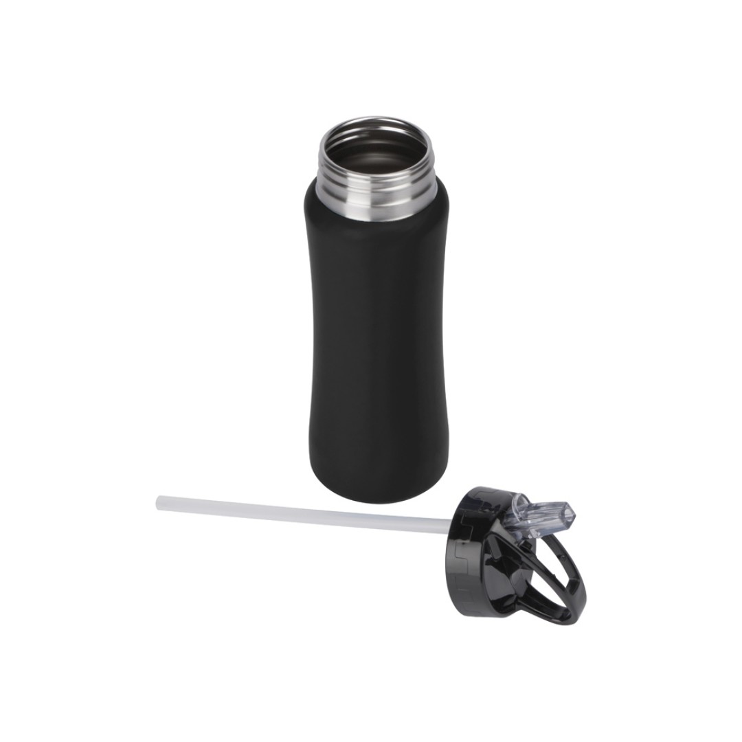Бутылка для воды "Bottle C1", сталь, soft touch, 600 мл, черный