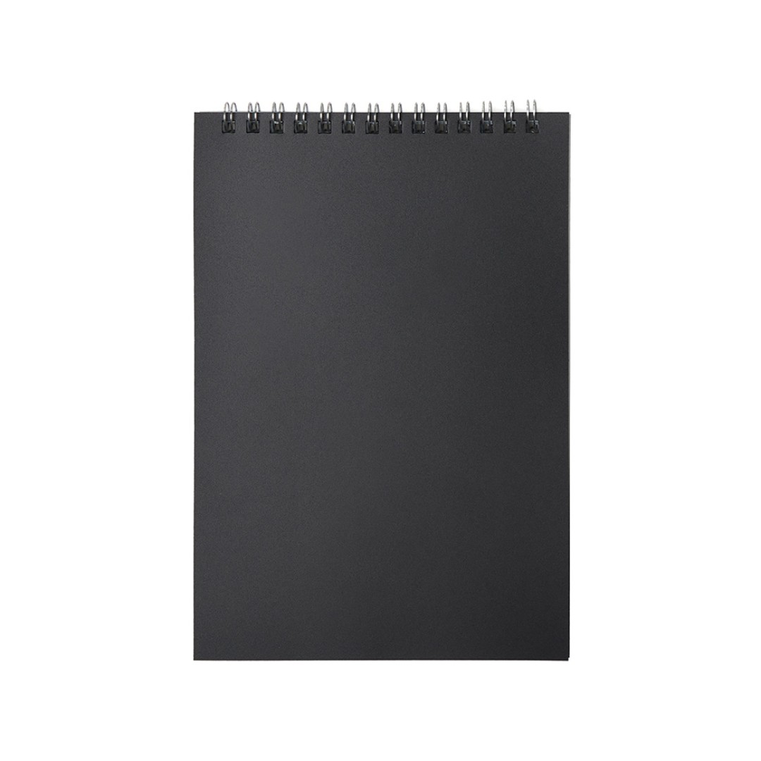 Блокнот на пружине в пластиковой обложке А5, черный