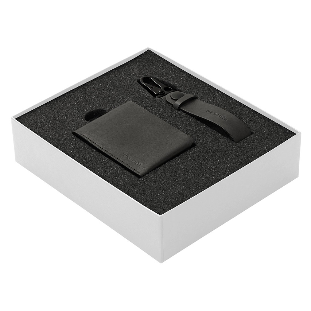 Подарочный набор Long River: кошелек, ремешок для ключей, белая коробка