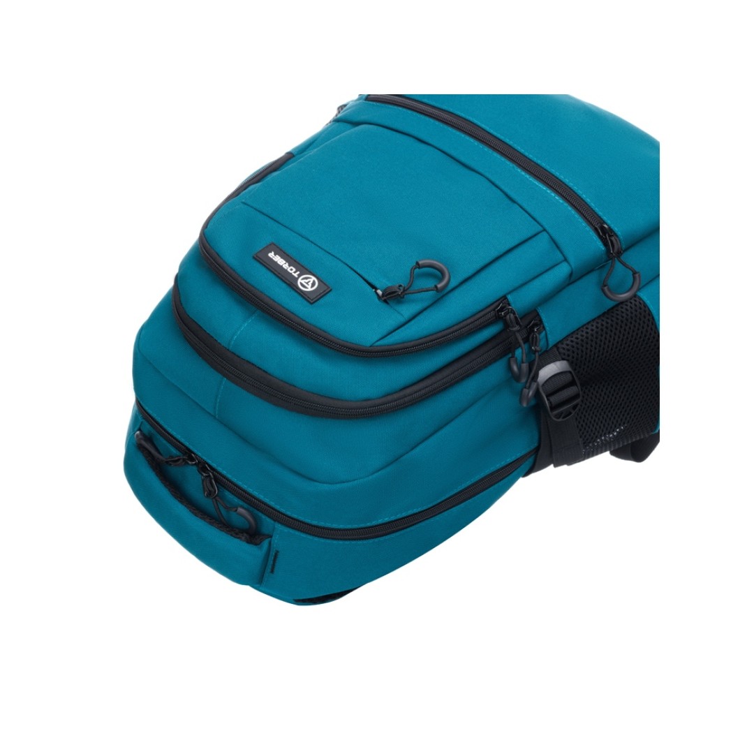 Рюкзак TORBER CLASS X, зелёный, 46 х 32 х 13 см + Мешок для сменной обуви в подарок!