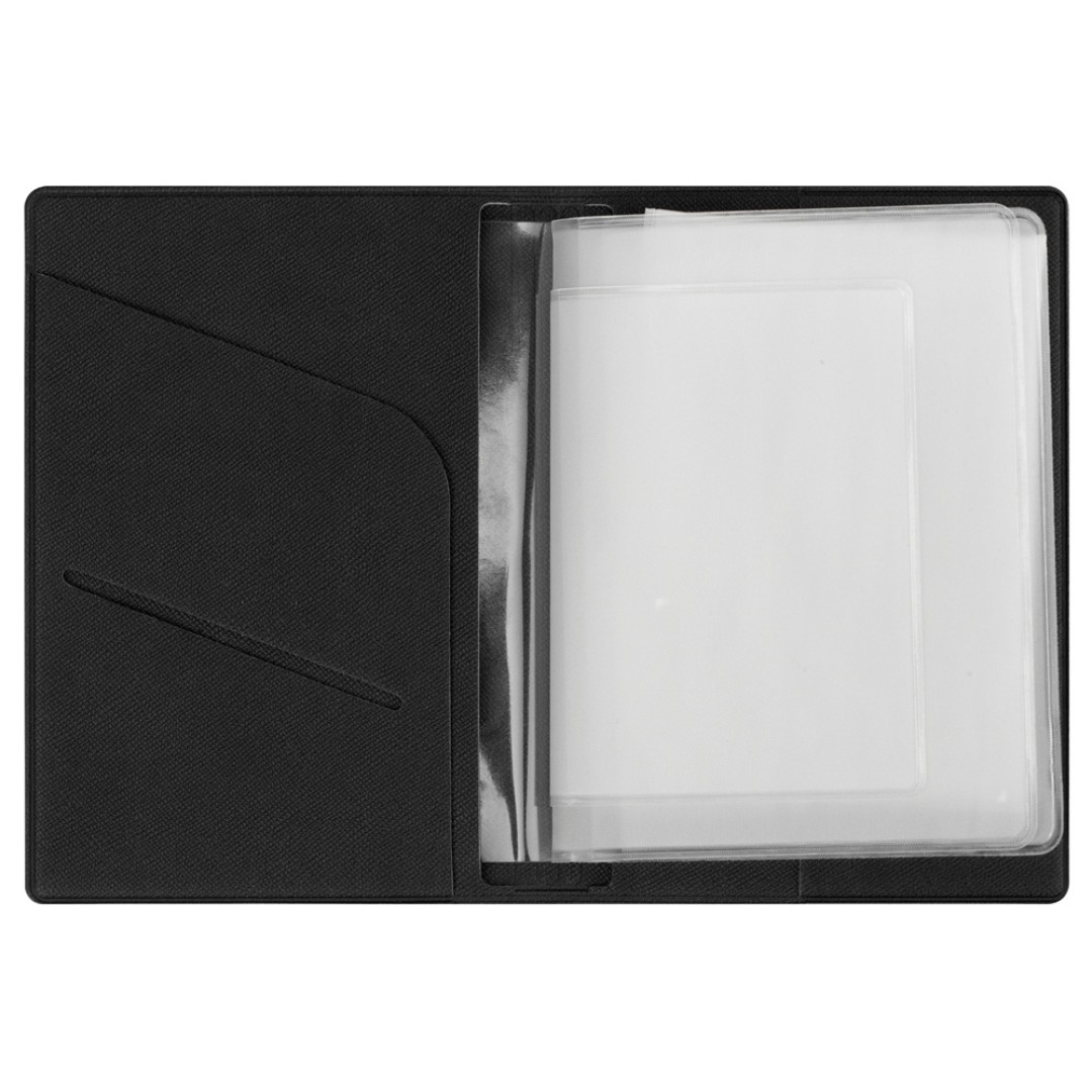 Классическая обложка для автодокументов "Favor", черная