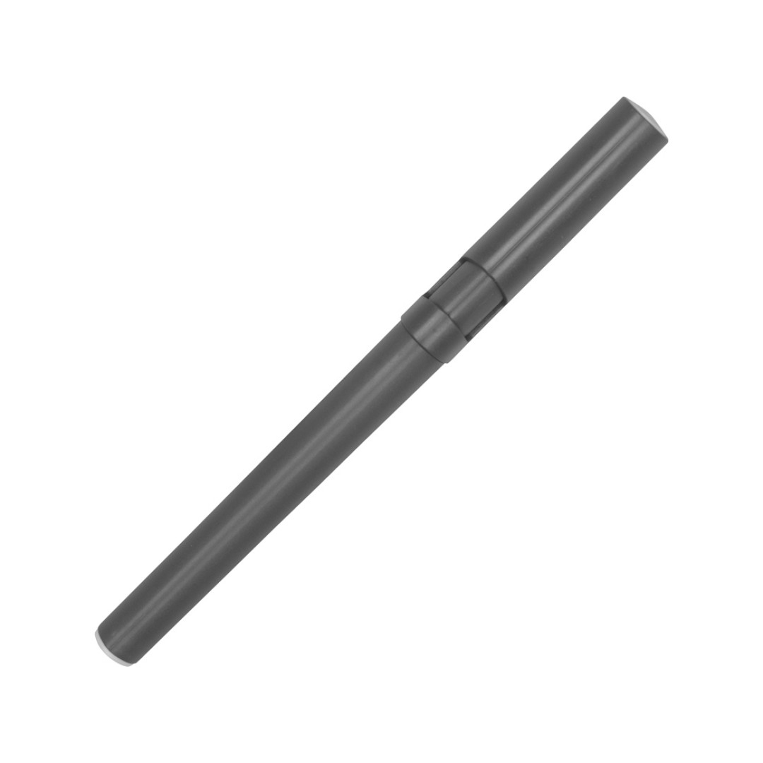 Ручка пластиковая шариковая трехгранная «Nook» с подставкой для телефона в колпачке, серый/белый