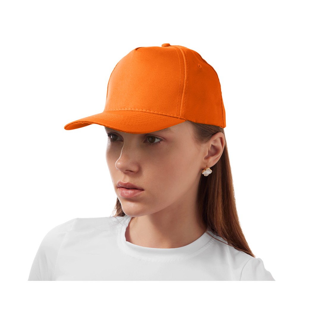 Бейсболка "Poly" 5-ти панельная 120 гр, оранжевый