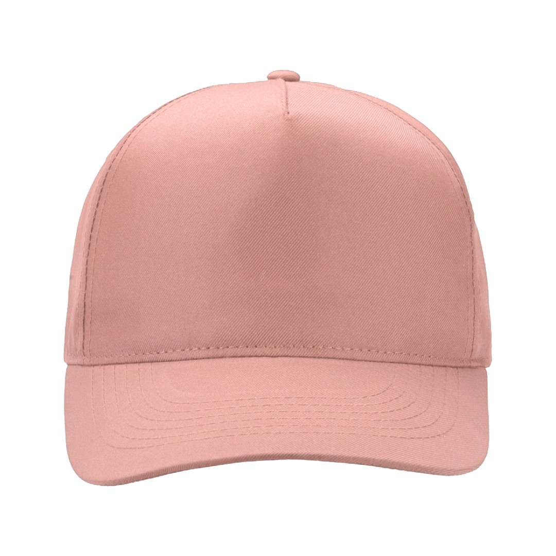 Бейсболка "Poly" 5-ти панельная 120гр, лососевый