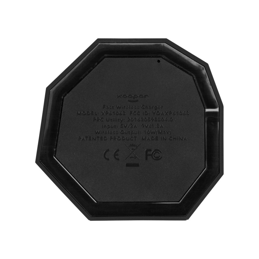 Док-станция «Geo Dock» с быстрой беспроводной зарядкой, черный с белой подсветкой. XOOPAR