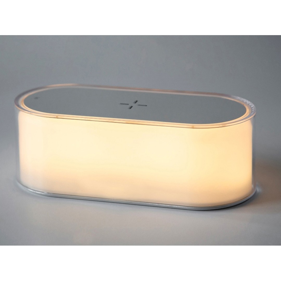 Ночник с беспроводной зарядкой и RGB подсветкой "Miracle", 15 Вт, белый