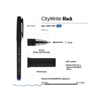 Ручка "CityWrite.BLACK" шариковая, черный пластиковый корпус, 1.0 мм, синяя