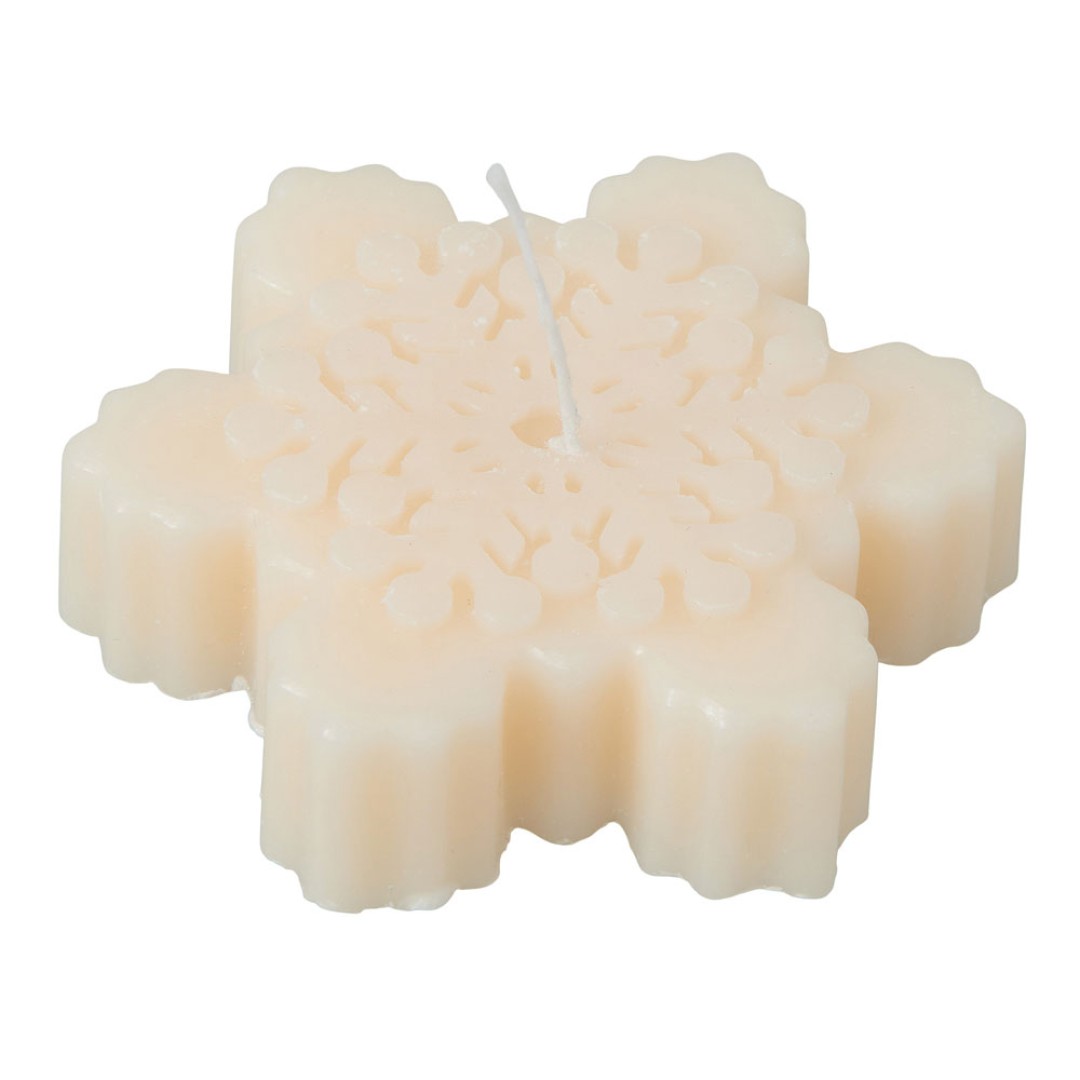 Свеча "Снежинка", молочный