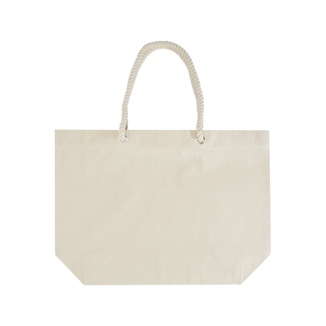 Florida пляжная эко-сумка из переработанного материала, сертифицированного по стандарту GRS, плотностью 270 г/м2 18L - Натуральный / Натуральный