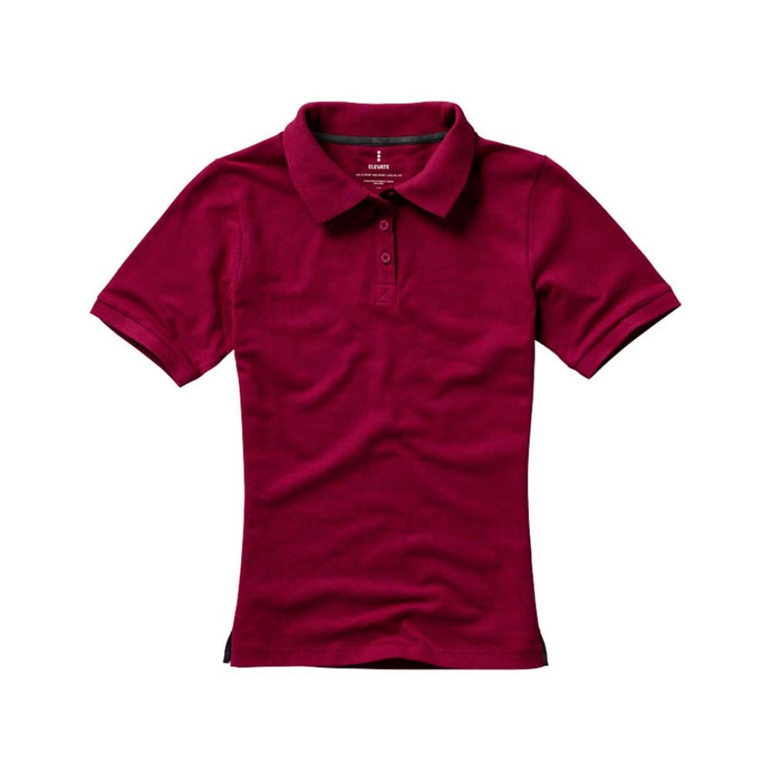 Calgary женская футболка-поло с коротким рукавом, бургунди