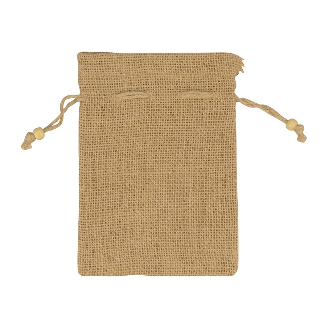 Мешочек подарочный, джут, средний, натуральный