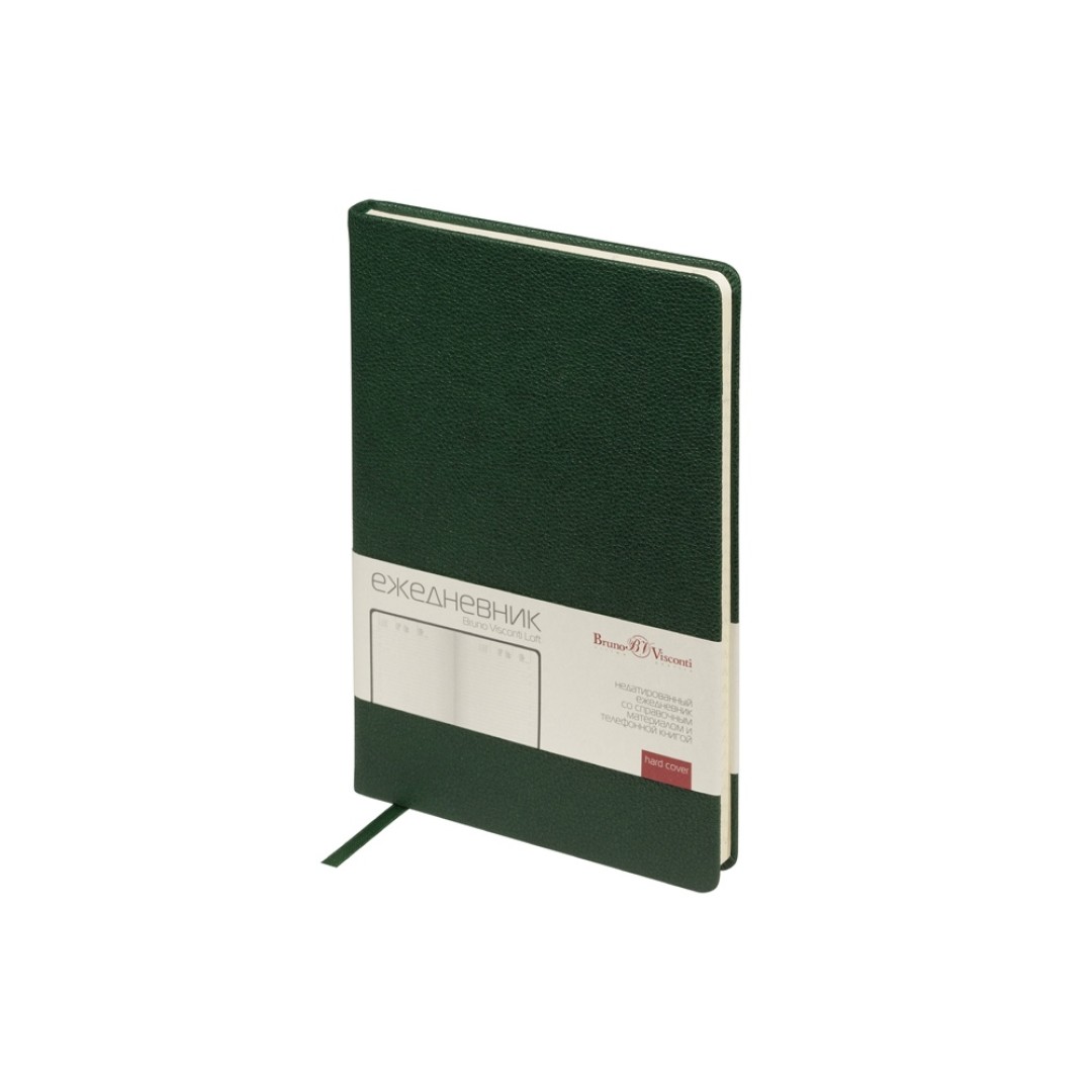 Ежедневник недатированный А5 "Loft", зеленый