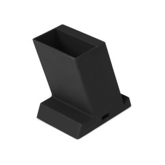 Беспроводная зарядка-подставка с подсветкой "Glow box", черный