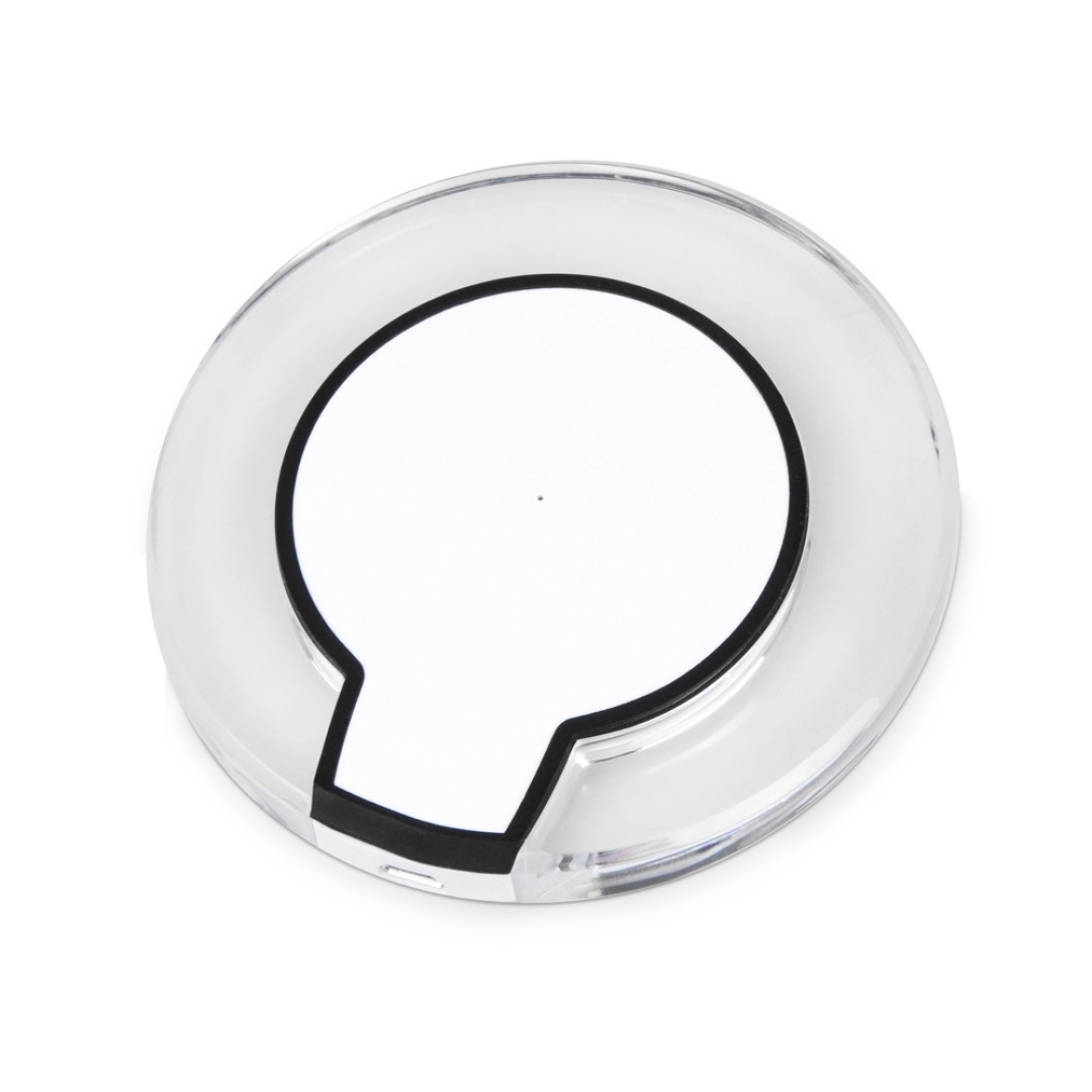 Беспроводная зарядка «Pod» со светодиодной подсветкой, белый