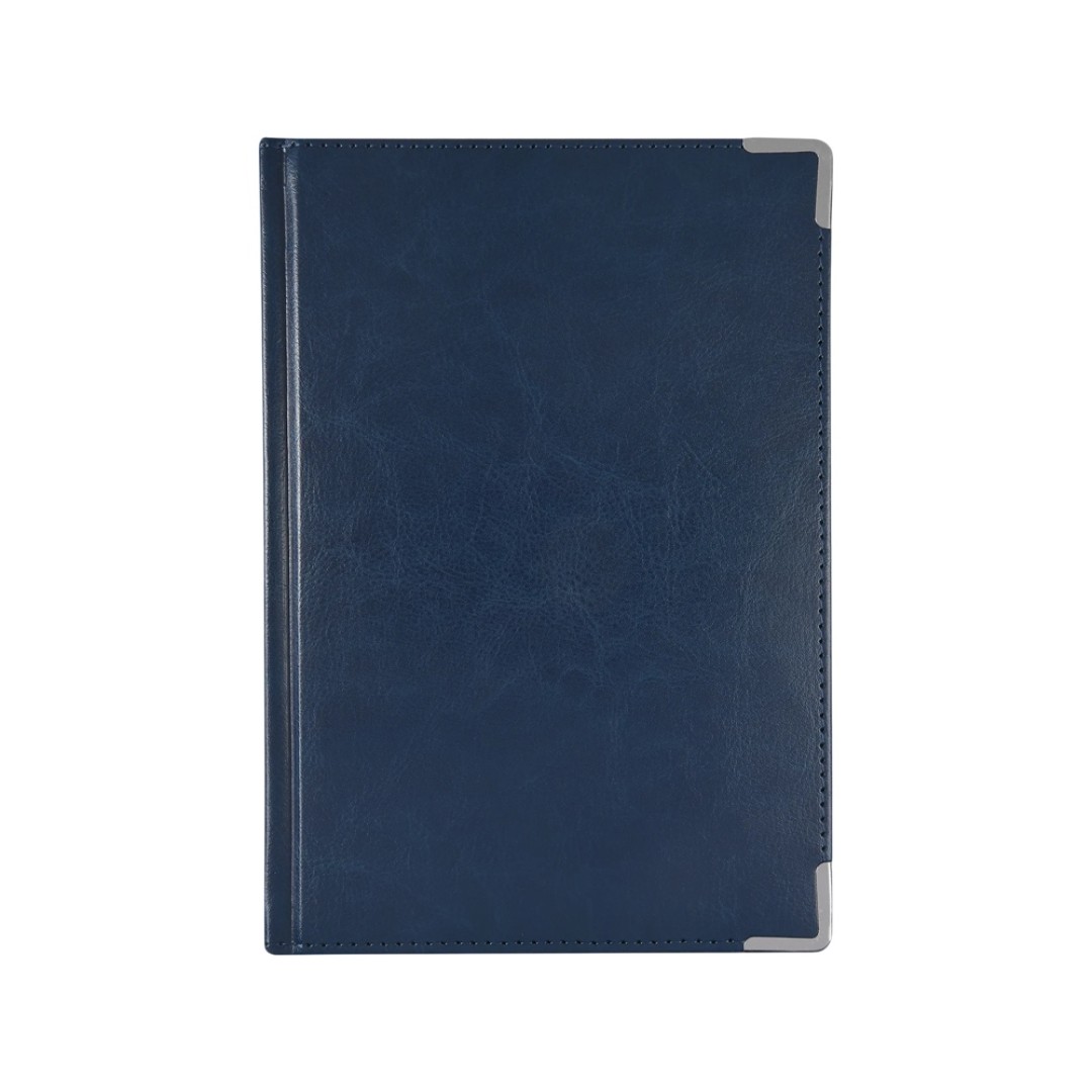 Ежедневник недатированный А5 "Sidney Nebraska", синий (серебряный обрез, серебряные уголки)