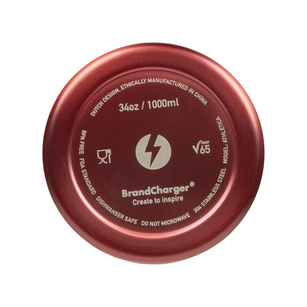 Бутылка для воды «Athletica», 1000 мл, нержавеющая сталь, красный