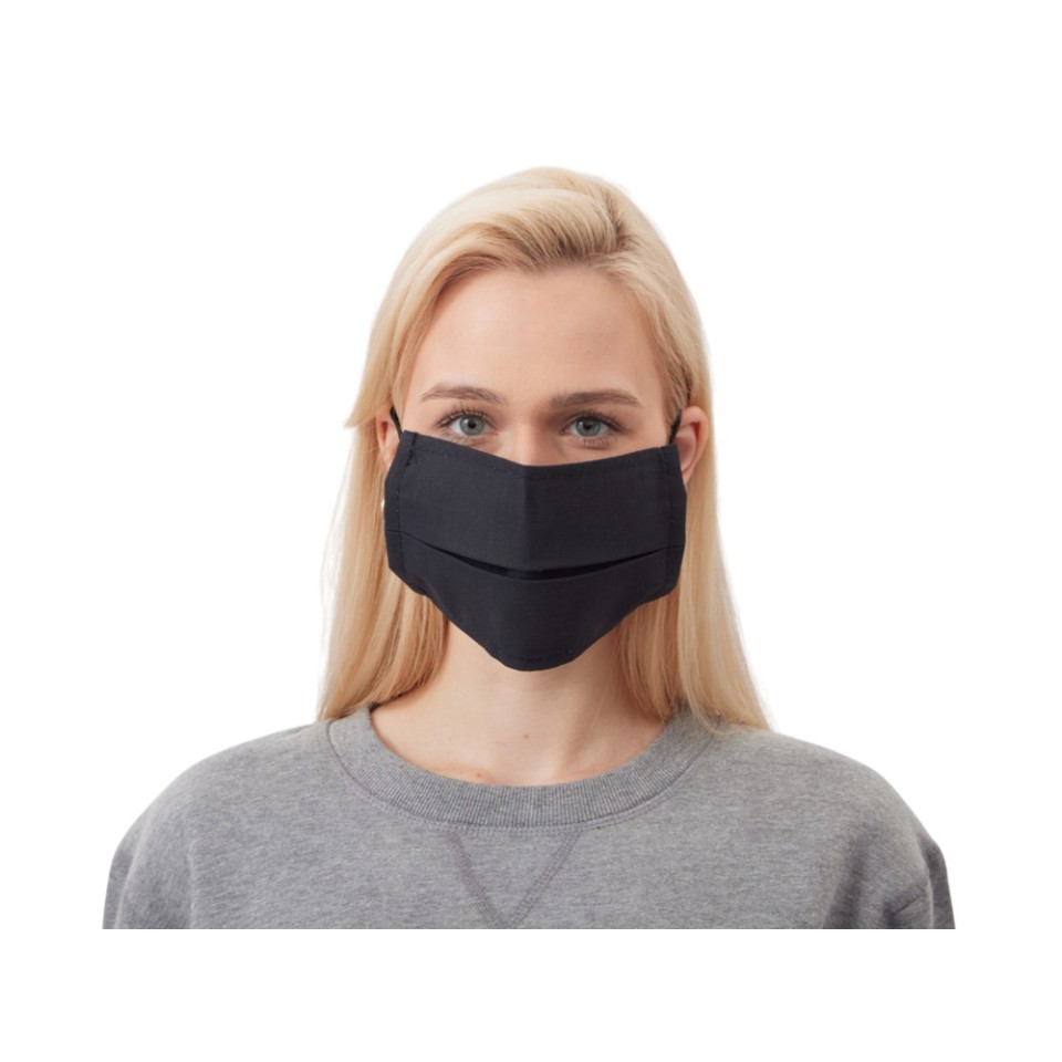 Маска для лица многоразовая из хлопка, черный