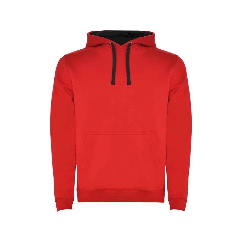 Толстовка с капюшоном "Urban" мужская, красный/черный