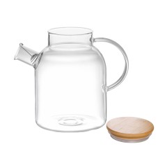 Стеклянный чайник с бамбуковой крышкой "Sencha M"