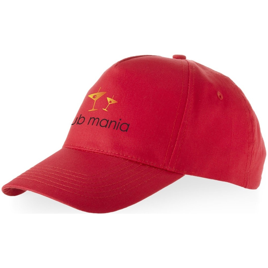 Бейсболка "Memphis" 5-ти панельная 165 гр, красный (P)