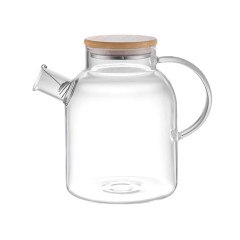 Стеклянный чайник с бамбуковой крышкой "Sencha M"