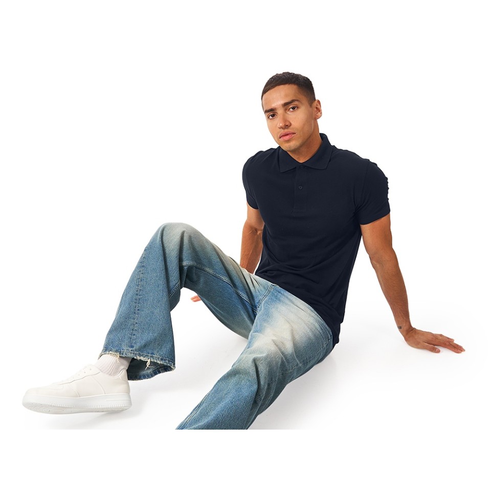 Рубашка поло "First 2.0" мужская, темно-синий