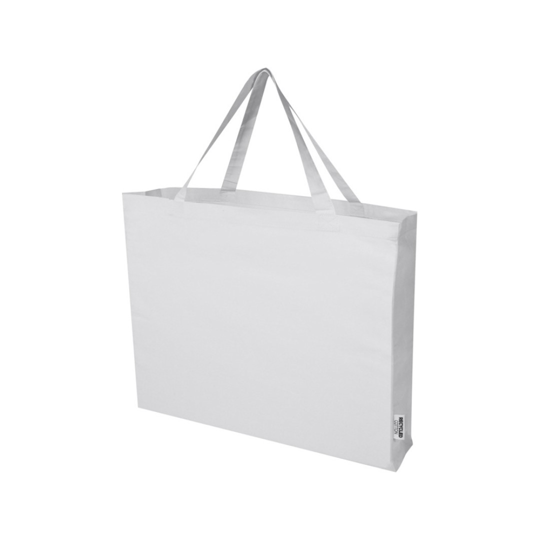 Odessa большая эко-сумка из переработанного хлопка, сертифицированного согласно GRS, плотностью 220 г/м2 - Белый