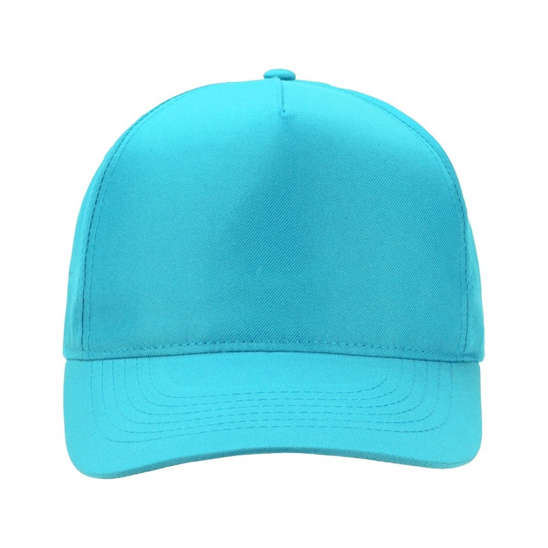 Бейсболка "Poly" 5-ти панельная 120 гр, лазурный