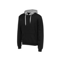 Толстовка с капюшоном "Amsterdam" мужская, черный/серый меланж