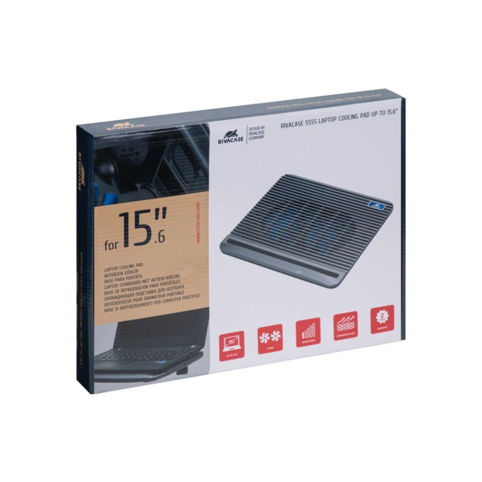 Охлаждающая подставка 5555 для ноутбуков до 15,6", серебристый