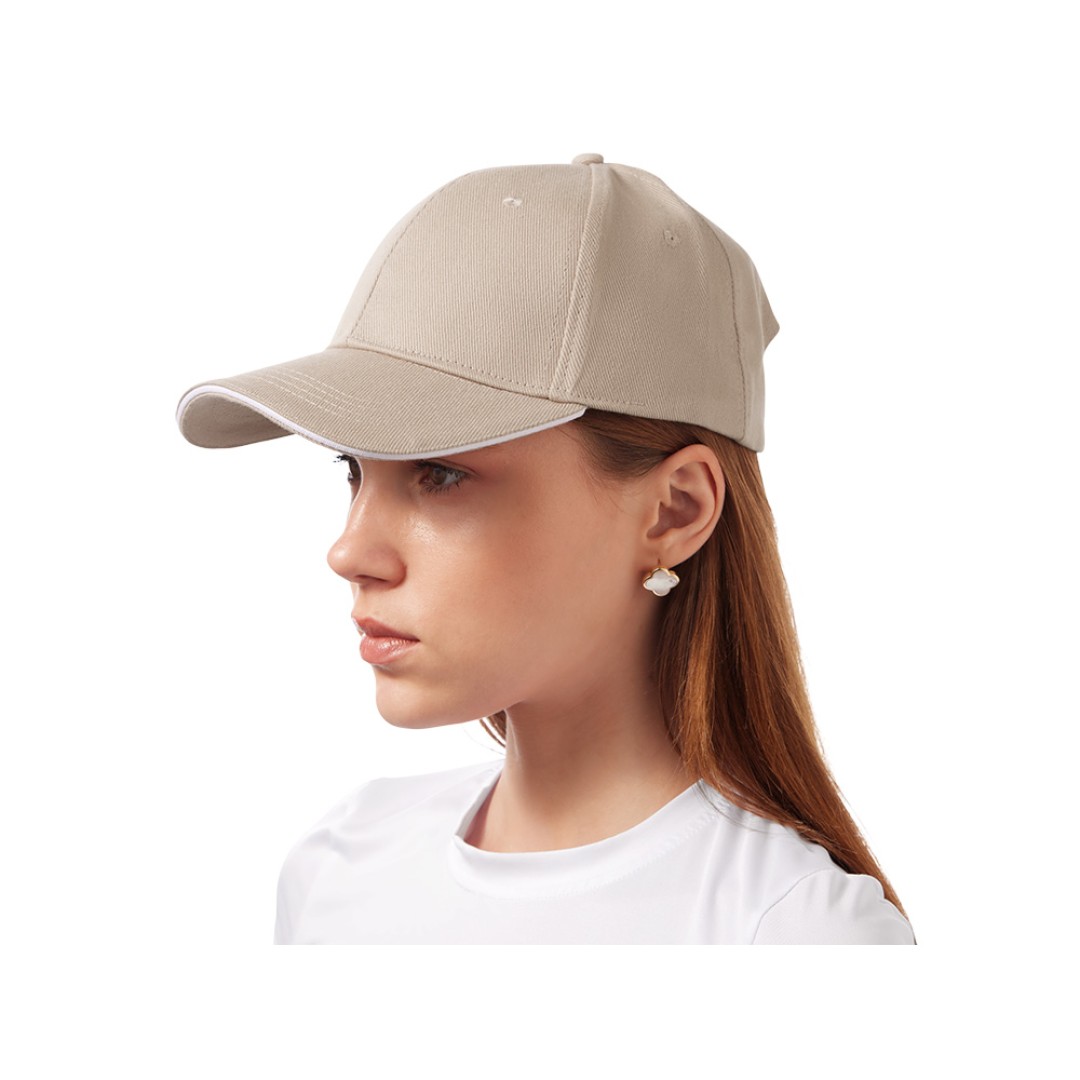 Бейсболка «Cancun», песочный/белый