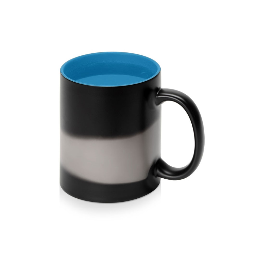 Кружка-хамелеон Surprise матовая, черный/голубой