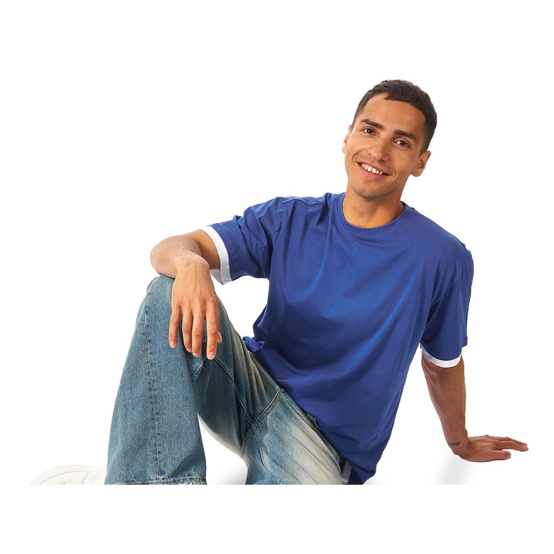 Футболка «Rotterdam» мужская, кл синий/белый