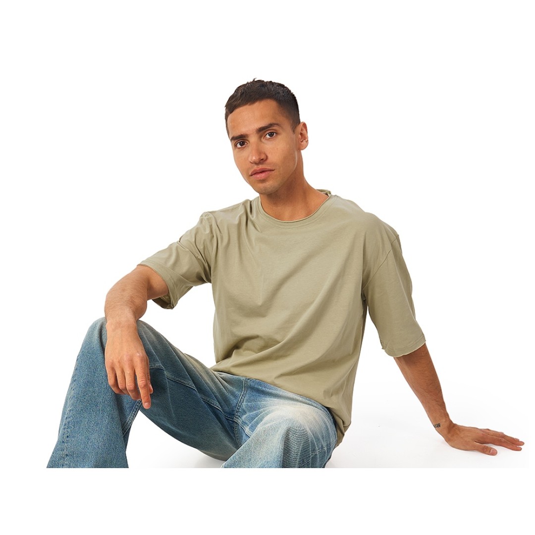 Футболка оверсайз «Liyon» унисекс, оливковый