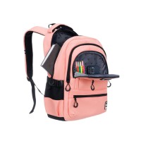 Рюкзак TORBER CLASS X, персиковый, 46 х 32 х 13 см + Мешок для сменной обуви в подарок!