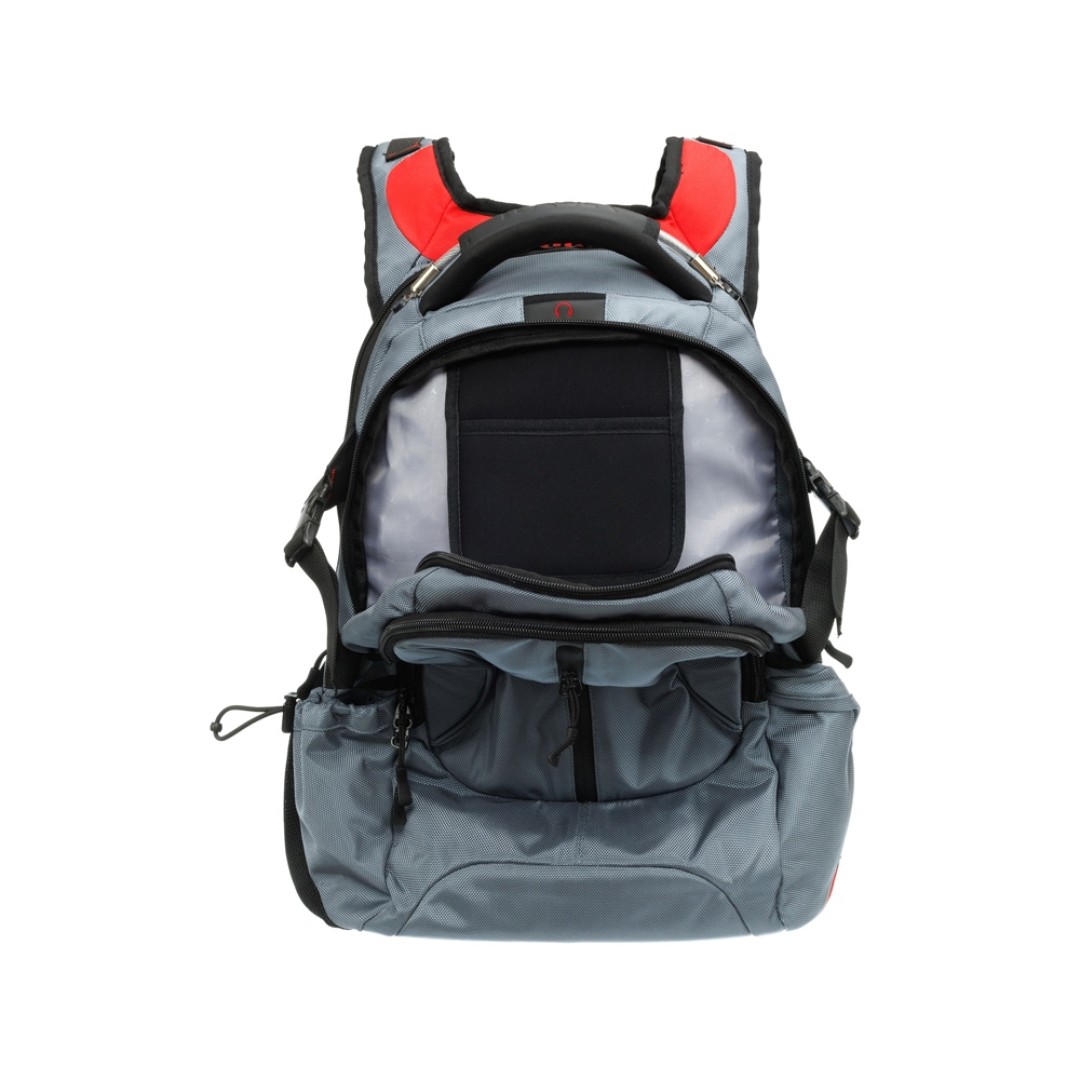 Рюкзак TORBER DRIVE с отделением для ноутбука 15", серый/красный, полиэстер 1680D, 36x17x50 см, 30 л
