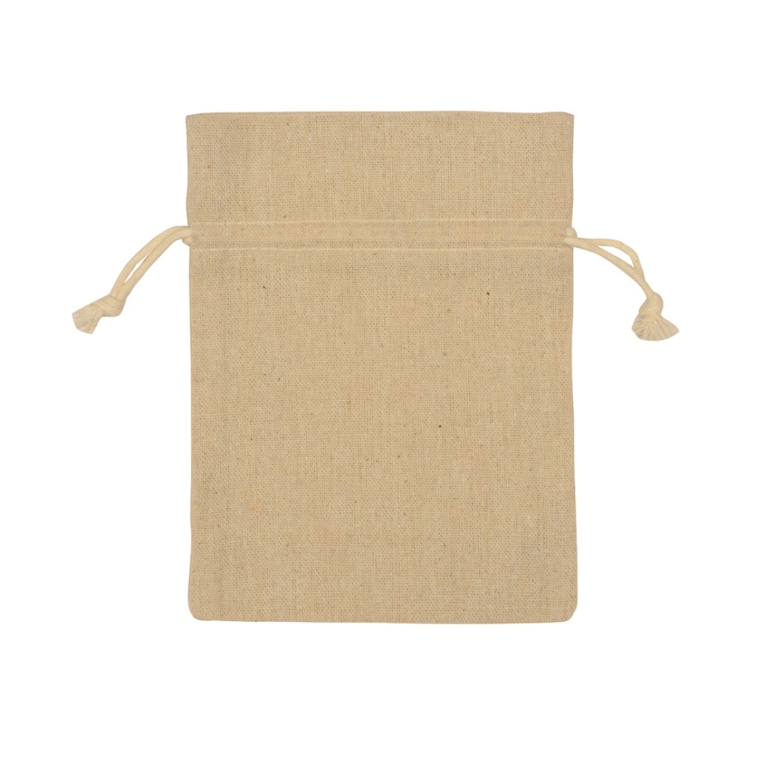 Мешочек подарочный, лен, средний, натуральный