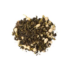 Чай зеленый, серия "Bouquet", моли хуа с бутонами жасмина, стеклянная банка