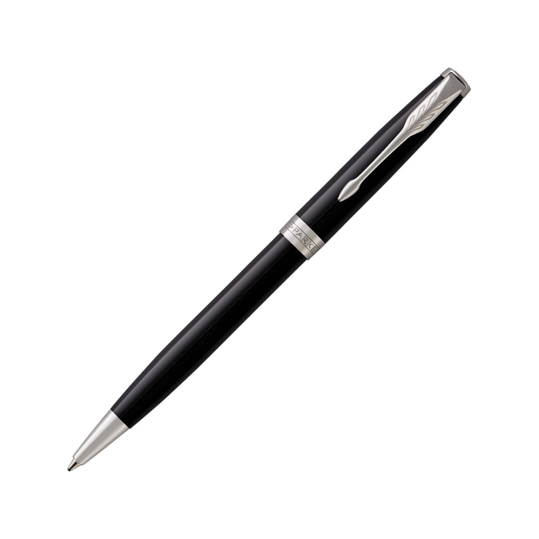 Ручка шариковая «Parker Sonnet Core Black Lacquer CT», черный/серебристый